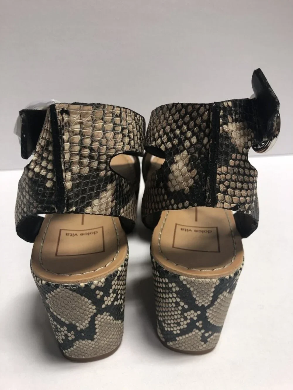 Dolce Vita Women’s Lesly Snake Print Wedge Sandals, Size 7.5M